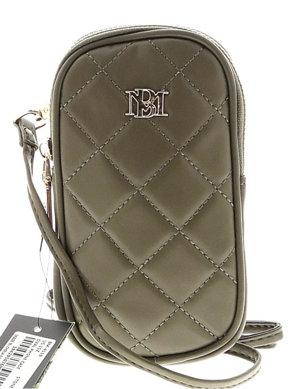 BADGLEY MISCHKA Olive Green Quilted X-body Phone Bag - NWT